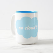 Wolk 9 tweekleurige koffiemok (Voorkant links)