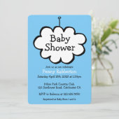 Wolk aan een Touw Baby Shower Uitnodiging (Staand voorkant)
