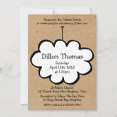 Wolk aan een Touw Doop Kaart (Voorkant)