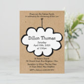 Wolk aan een Touw Doop Kaart (Staand voorkant)