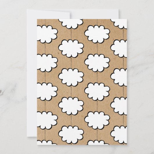 Wolk aan een Touw Doop Kaart (Achterkant)