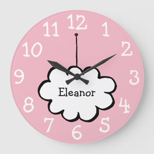 Wolk aan een touwtje naam grote klok (Voorkant)