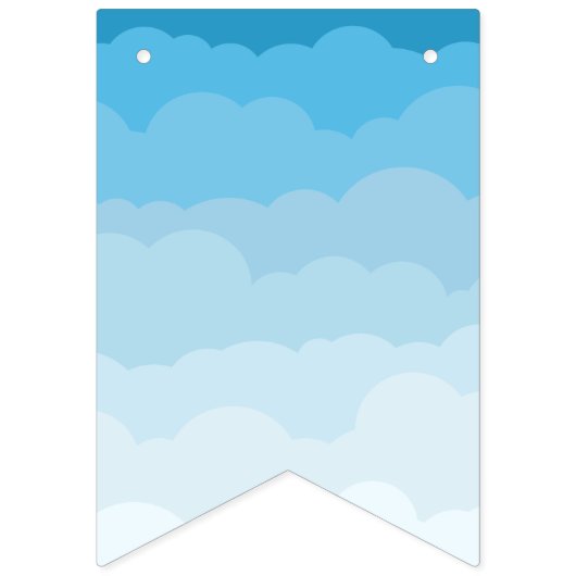 Wolk Baby shower Bunting Flags Vlaggetjes (Tweede vlag)