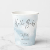 Wolk baby shower grijs wolken baby shower sjabloon papieren bekers (Achterkant)