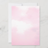 Wolk baby shower roze en goud kaart (Achterkant)