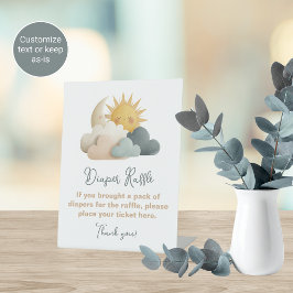 Wolk Baby Shower Thema Luier Raffle Tafelbord Reclamebord Met Voetstuk