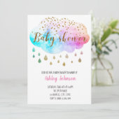 Wolk baby sprinkle uitnodiging (Staand voorkant)