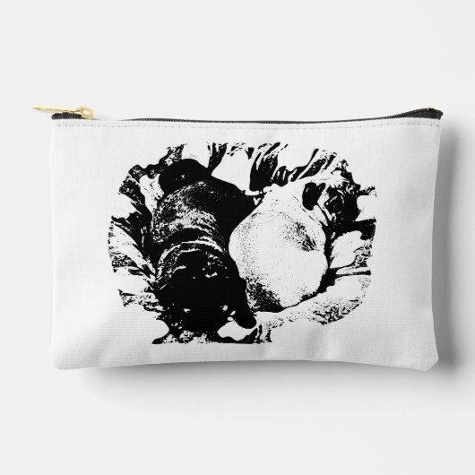 Wolk-Bed Pugs, Stille Draagtas Etui (Voorkant)