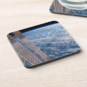 Wolk-bedekte Tasman en koraal Zeeen. Bier Onderzetter (Linkerzijde)