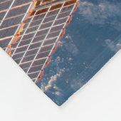 Wolk-bedekte Tasman en koraal Zeeen. Fleece Deken (Hoek)