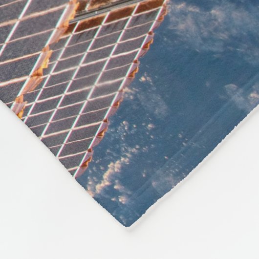 Wolk-bedekte Tasman en koraal Zeeen. Fleece Deken (Hoek)