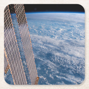 Wolk-bedekte Tasman en koraal Zeeen. Kartonnen Onderzetters