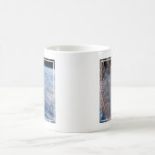 Wolk-bedekte Tasman en koraal Zeeen. Koffiemok (Center)