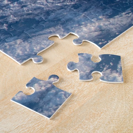 Wolk-bedekte Tasman en koraal Zeeen. Legpuzzel (Zijkant)