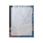 Wolk-bedekte Tasman en koraal Zeeen. Notitieblok (Linkerzijde)