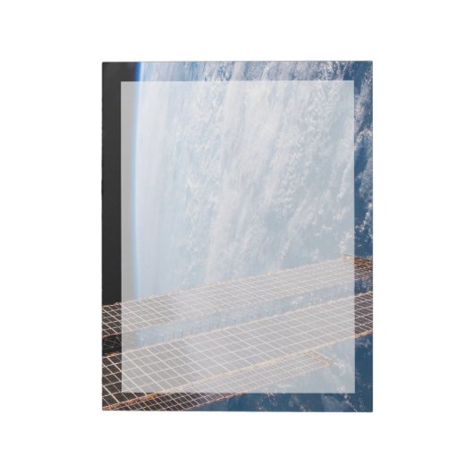 Wolk-bedekte Tasman en koraal Zeeen. Notitieblok (Linkerzijde)