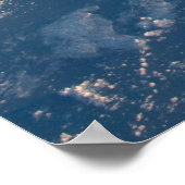 Wolk-bedekte Tasman en koraal Zeeen. Poster (Hoek)