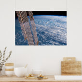 Wolk-bedekte Tasman en koraal Zeeen. Poster (Keuken)