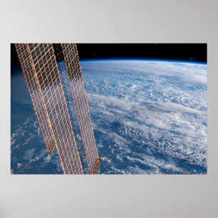 Wolk-bedekte Tasman en koraal Zeeen. Poster