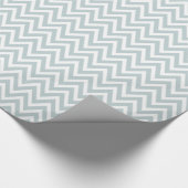 Wolk Blauw en Wit Chevron Cadeaupapier (Hoek)