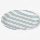 Wolk Blauwe en Witte Strepen Papieren Bordje (Gekanteld)