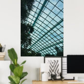Wolk Bos Glas Koepel Interieur Poster (Thuiskantoor)