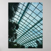 Wolk Bos Glas Koepel Interieur Poster (Voorkant)