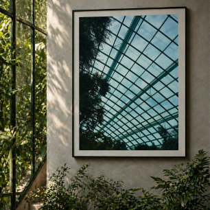 Wolk Bos Glas Koepel Interieur Poster