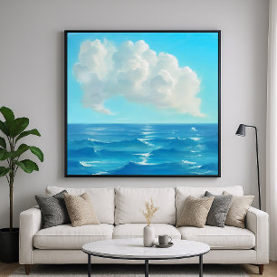 Wolk boven water - Schilderachtige zeelandschap Poster