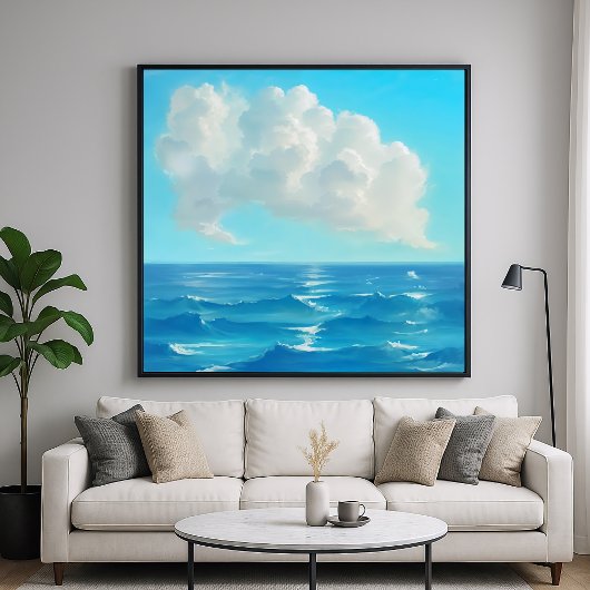 Wolk boven water - Schilderachtige zeelandschap Poster