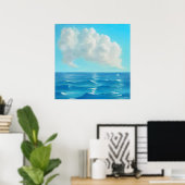 Wolk boven water - Schilderachtige zeelandschap Poster (Thuiskantoor)