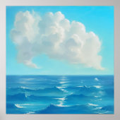 Wolk boven water - Schilderachtige zeelandschap Poster (Voorkant)