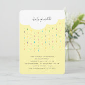 Wolk & Candy Sprinkels Geel Baby Sprinkle Kaart (Staand voorkant)