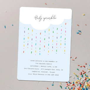 Wolk & Candy Sprinkles Blauwe Baby Sprinkle Kaart