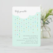 Wolk & Candy Sprinkles Mint Baby Sprinkle Kaart (Staand voorkant)
