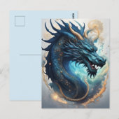 wolk draak ansichtkaart briefkaart (Voorkant / Achterkant)