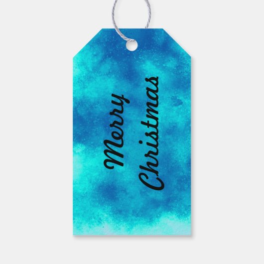 Wolk Effect – Blauwe Cadeautags Cadeaulabel (Achterkant)
