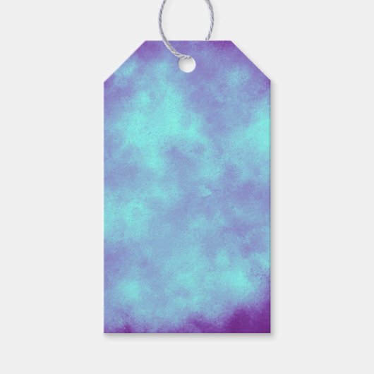Wolk Effect – Paarse & Blauwe Cadeaubijsluiters Cadeaulabel (Voorkant)