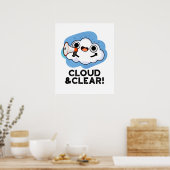 Wolk en duidelijke grappige weetherspun poster (Keuken)