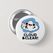 Wolk en duidelijke grappige weetherspun ronde button 5,7 cm (Voorkant /achterkant)