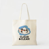 Wolk en duidelijke grappige weetherspun tote bag (Voorkant)