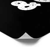 Wolk en helder grappige weezelaar, donker BG Poster (Hoek)