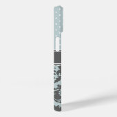 Wolk en Houtskool Grijs Damast Polka Dots Monogram Case-Mate iPhone Case (Achterkant / Rechts)