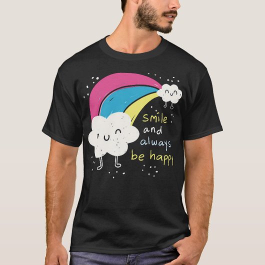 Wolk en regenboog t-shirt (Voorkant)