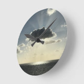 Wolk en zon ronde klok (Hoek)