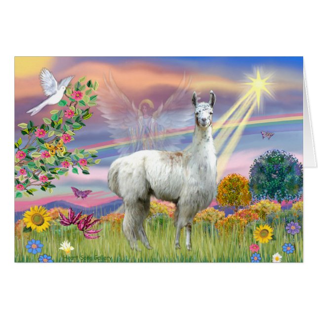 Wolk Engel en Lama (Voorkant Horizontaal)