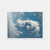 Wolk Gezicht Profiel Dekbed Fleece Deken (Voorkant (Horizontaal))