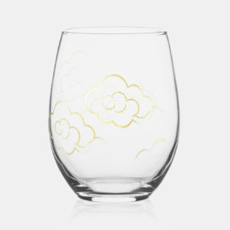 Wolk Goud Afwerking Glas