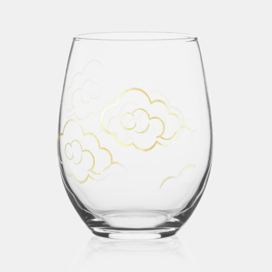 Wolk Goud Afwerking Glas (Voorkant)