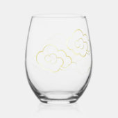 Wolk Goud Afwerking Glas (Achterkant)